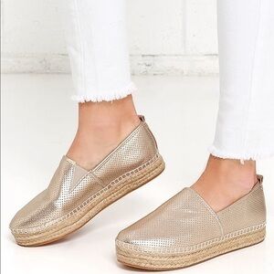 Steve Madden Peppa Platinum Espadrille Flats